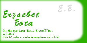 erzsebet bota business card
